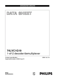 Datasheet 74LVC1G19 manufacturer Philips