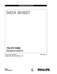 Datasheet 74LVC1G66GV manufacturer Philips
