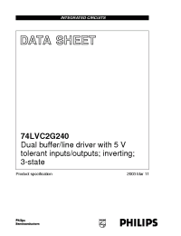 Datasheet 74LVC2G240DC manufacturer Philips