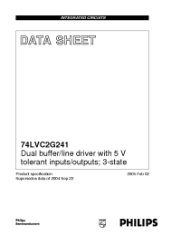 Datasheet 74LVC2G241 manufacturer Philips