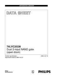 Datasheet 74LVC2G38 manufacturer Philips