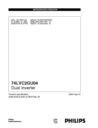 Datasheet 74LVC2GU04GM manufacturer Philips