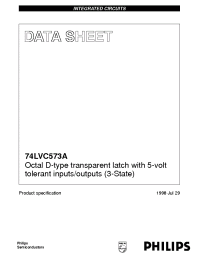 Datasheet 74LVC573ADB manufacturer Philips