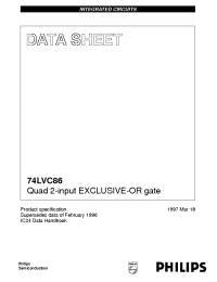 Datasheet 74LVC86PWDH производства Philips