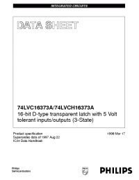 Datasheet 74LVCH16373ADGG manufacturer Philips