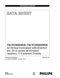 Datasheet 74LVCH322245A manufacturer Philips