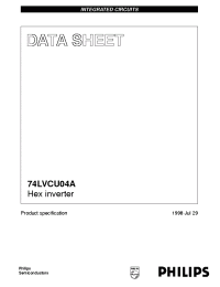 Datasheet 74LVCU04A manufacturer Philips