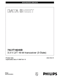 Datasheet 74LVT16245BEV manufacturer Philips