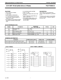 Datasheet 74LVT16541A производства Philips