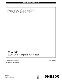 Datasheet 74LVT20PW manufacturer Philips