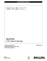 Datasheet 74LVT273PW manufacturer Philips
