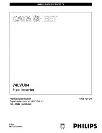 Datasheet 74LVU04PWDH manufacturer Philips