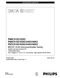 Datasheet 80C54X2 manufacturer Philips