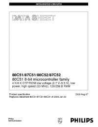 Datasheet 87C51RA manufacturer Philips