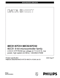 Datasheet 87C51RD производства Philips