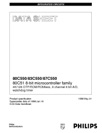Datasheet 87C550 manufacturer Philips