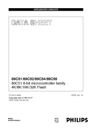 Datasheet 89C54S manufacturer Philips