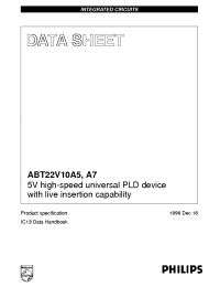 Datasheet ABT22V10A5 manufacturer Philips