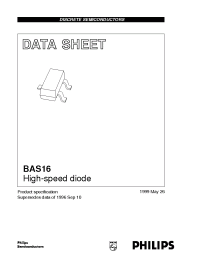 Datasheet BAS16 manufacturer Philips