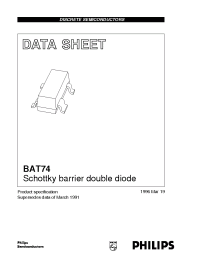 Datasheet BAT74 manufacturer Philips