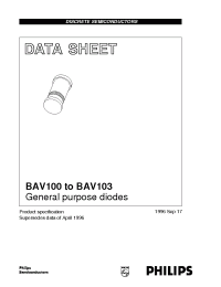 Datasheet BAV100 manufacturer Philips