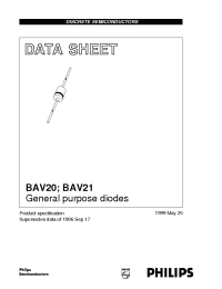 Datasheet BAV21 manufacturer Philips