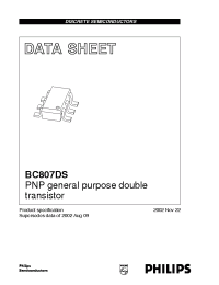 Datasheet BC807DS manufacturer Philips