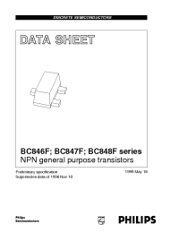 Datasheet BC846AF manufacturer Philips