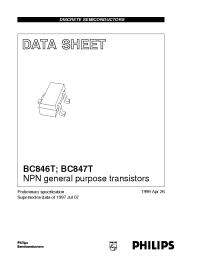 Datasheet BC846BT manufacturer Philips