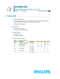 Datasheet BCM857BS manufacturer Philips