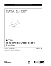 Datasheet BCV61A manufacturer Philips