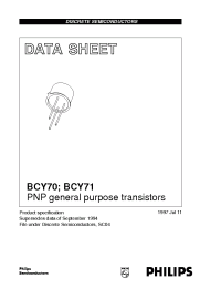 Datasheet BCY70 manufacturer Philips