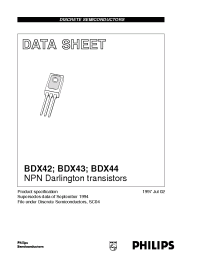Datasheet BDX42 производства Philips