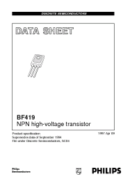 Datasheet BF419 manufacturer Philips