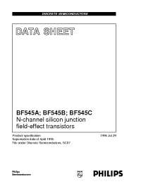 Datasheet BF545 manufacturer Philips