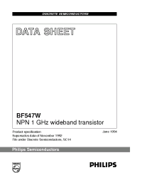 Datasheet BF547W manufacturer Philips