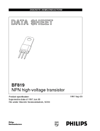 Datasheet BF819 manufacturer Philips