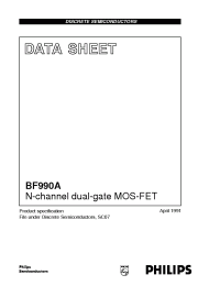 Datasheet BF990AR manufacturer Philips