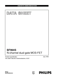 Datasheet BF994S manufacturer Philips