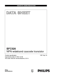 Datasheet BFC520 manufacturer Philips