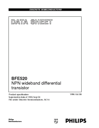 Datasheet BFE520/T1 manufacturer Philips