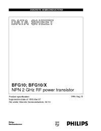 Datasheet BFG10/T1 производства Philips