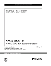 Datasheet BFG11 manufacturer Philips
