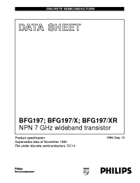 Datasheet BFG197/T1 manufacturer Philips