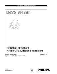 Datasheet BFG505/T1 manufacturer Philips