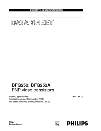 Datasheet BFQ252 manufacturer Philips