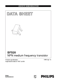 Datasheet BFS20 manufacturer Philips