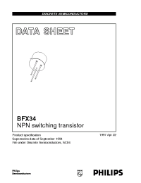 Datasheet BFX34 manufacturer Philips