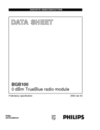 Datasheet BGB100 manufacturer Philips