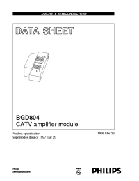 Datasheet BGD804 manufacturer Philips